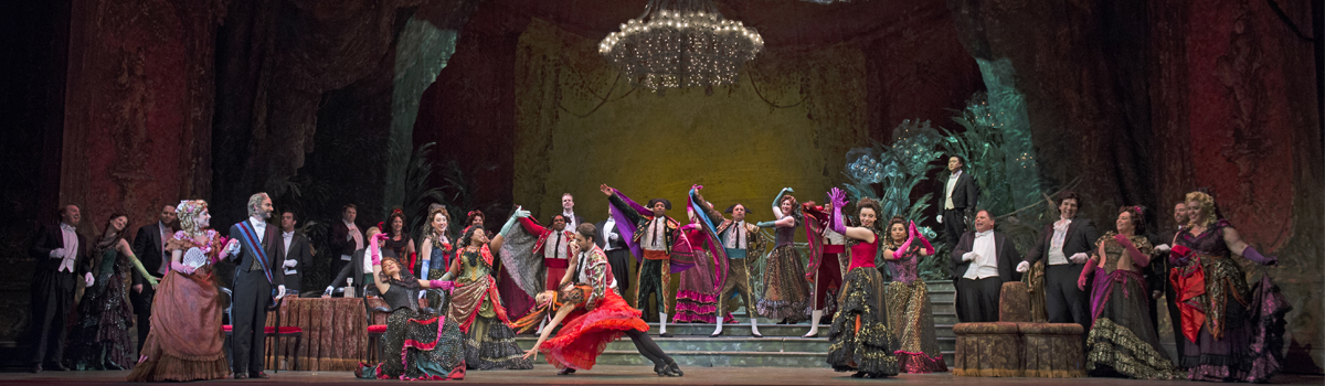 Cincinnati Opera artists performing together onstage